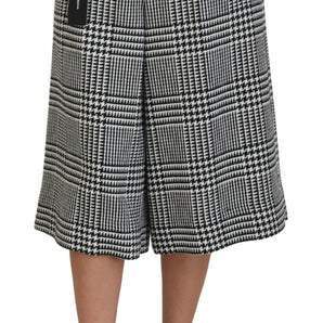 Dolce &amp; Gabbana Elegant High Waist Plaid Midi Pants