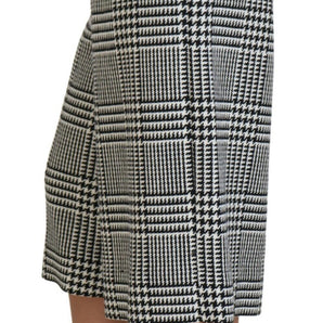 Dolce &amp; Gabbana Elegant High Waist Plaid Midi Pants