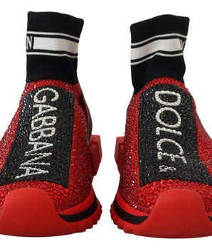 Dolce &amp; Gabbana Exquisitas zapatillas sin cordones rojas Sorrento