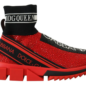 Dolce &amp; Gabbana Exquisitas zapatillas sin cordones rojas Sorrento