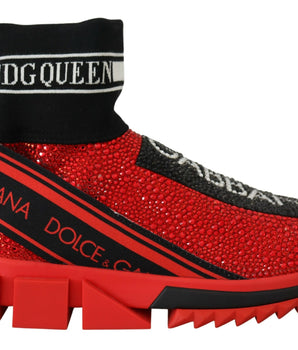 Dolce &amp; Gabbana Exquisitas zapatillas sin cordones rojas Sorrento