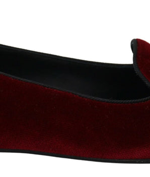 Dolce &amp; Gabbana Mocasines Devotion De Terciopelo Burdeos