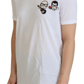 Dolce &amp; Gabbana Elegant White Crewneck Cotton T-Shirt