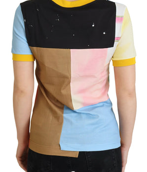 Dolce &amp; Gabbana Camiseta de algodón con cuello redondo y estampado patchwork