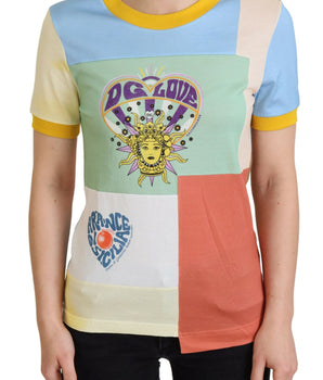 Dolce &amp; Gabbana Camiseta de algodón con cuello redondo y estampado patchwork