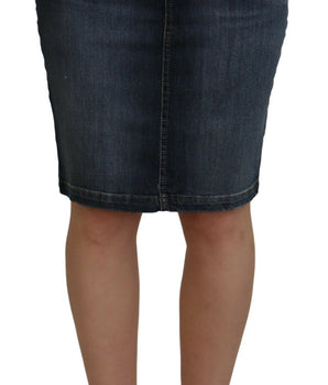 Fiorucci Chic Falda vaquera azul oscuro de cintura media