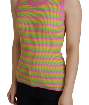 Dolce &amp; Gabbana Elegante chaleco sin mangas de seda