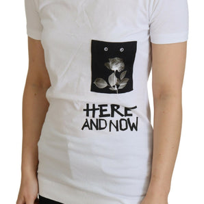 Dolce &amp; Gabbana Chic Monochrome 'Here and Now' Cotton Tee