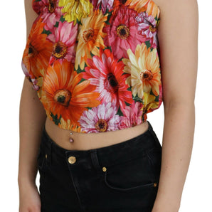 Dolce & Gabbana Floral Elegance Sleeveless Cropped Top