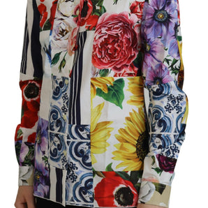 Dolce &amp; Gabbana Elegant Floral Cotton Long Sleeve Top