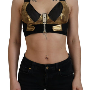 Dolce &amp; Gabbana Elegant Cropped Top with Front Zipper