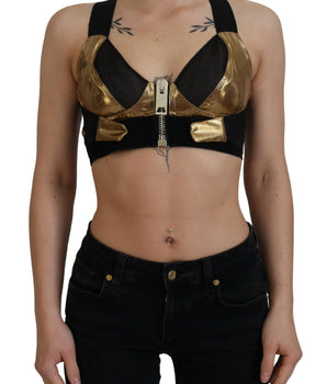 Dolce &amp; Gabbana Top corto elegante con cremallera frontal