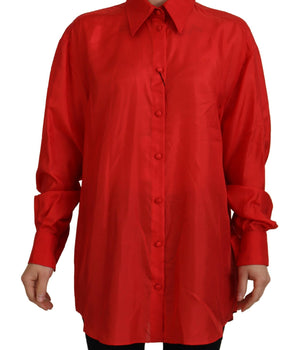 Dolce &amp; Gabbana Polo elegante de manga larga con cuello de seda