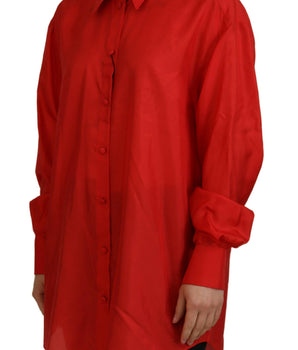 Dolce &amp; Gabbana Polo elegante de manga larga con cuello de seda