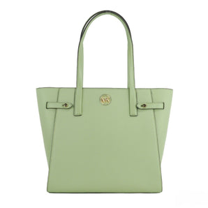 Michael Kors Carmen Large Light Sage Saffiano Leather North South Tote Handbag