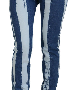 Dolce &amp; Gabbana Vaqueros italianos de corte slim y elegantes a rayas