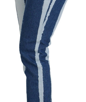 Dolce &amp; Gabbana Vaqueros italianos de corte slim y elegantes a rayas