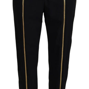 Dolce &amp; Gabbana Elegant High Waist Tapered Wool Pants