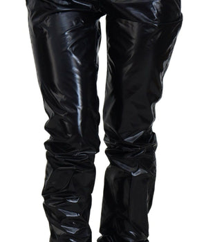 Dolce & Gabbana Black Nylon High Waist Skinny Pants
