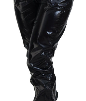 Dolce & Gabbana Black Nylon High Waist Skinny Pants