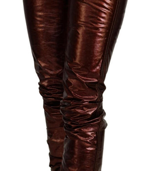 Dolce & Gabbana Metallic Bronze High Waist Skinny Jeans