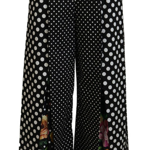 Dolce & Gabbana Elegant High-Waist Polka Dot Pants