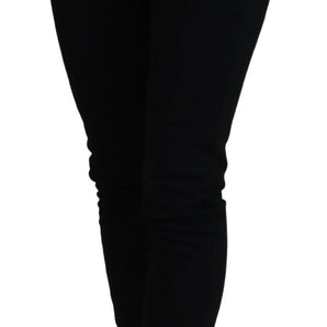 Dolce &amp; Gabbana Chic High Waist Slim Fit Black Jeans