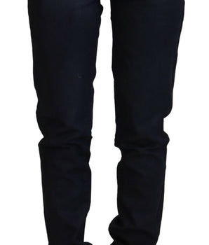 Just Cavalli Black Low Waist Slim Fit Women Casual Denim Jeans