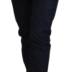 Just Cavalli Sleek Black Low Waist Denim Pants