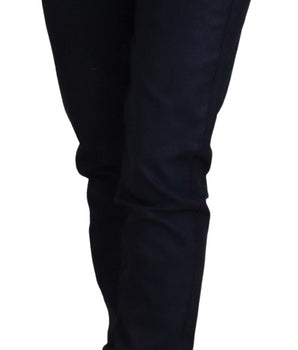 Just Cavalli Black Low Waist Slim Fit Women Casual Denim Jeans