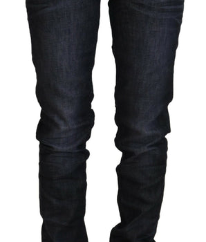 Acht Black Cotton Low Waist Slim Fit Women's Casual Denim Jeans