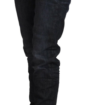 Acht Black Cotton Low Waist Slim Fit Women's Casual Denim Jeans