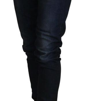 Acht Blue Cotton Skinny Low Waist Women Casual Denim Jeans