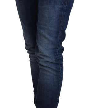 Acht Blue Washed Cotton Low Waist Women Casual  Jeans