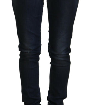 Acht Blue Cotton Low Waist Slim Fit Women Casual Jeans