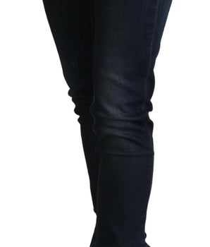 Acht Blue Cotton Low Waist Slim Fit Women Casual Jeans