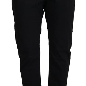 CYCLE Chic Tapered Black Cotton Pants