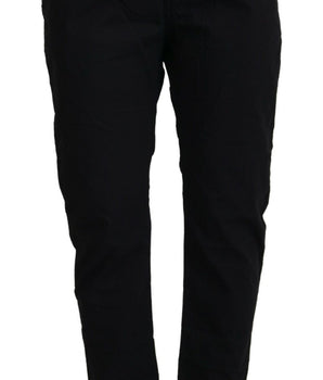 CYCLE Black Cotton Baggy High Waist Women Pants