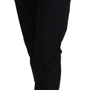 CYCLE Chic Tapered Black Cotton Pants