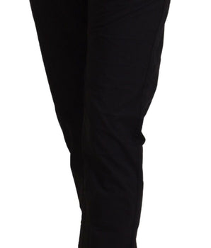 CYCLE Black Cotton Baggy High Waist Women Pants