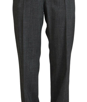 Dolce & Gabbana Gray High Waist Women Wool Pants