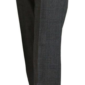 Dolce &amp; Gabbana High-Waist Plaid Virgin Wool Pants