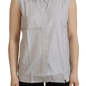 Ferre Elegant Sleeveless Cotton Polo Top