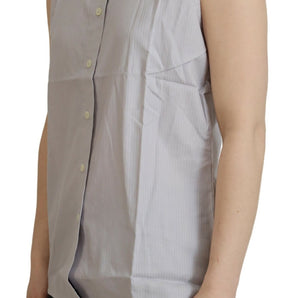 Ferre Elegant Sleeveless Cotton Polo Top