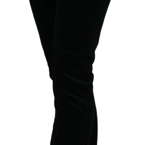 Dolce &amp; Gabbana Chic Black Mid Waist Skinny Jeans