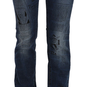 John Galliano Chic Blue Gazette Skinny Denim