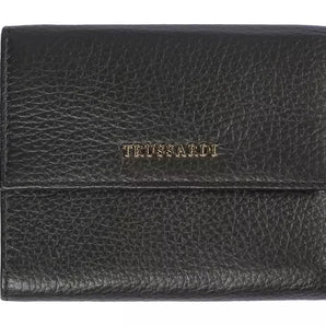 Trussardi Black Leather Women Wallet