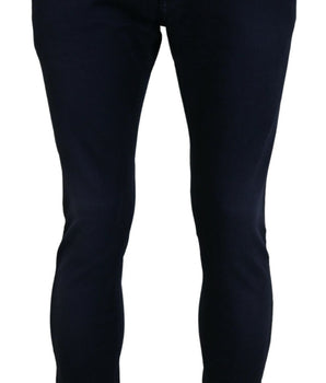 Acht Blue Cotton Tapered Slim Fit Men's Casual Denim Jeans