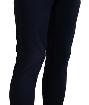 Acht Blue Cotton Tapered Slim Fit Men's Casual Denim Jeans