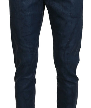 Exte Blue Cotton Tapered Slim Fit Men Casual Denim Jeans